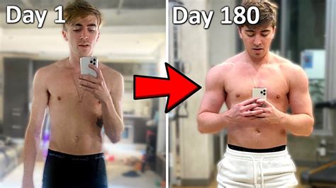 6 month transformation skinny to muscle|Skinny To Muscular Workout (with example results).